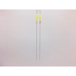 Boucles d'oreilles xxl bonbon pimenté jaune lime + fil argent