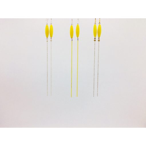 Boucles d'oreilles xxl bonbon pimenté jaune soleil