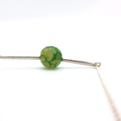 triangle d'or pendants d'oreilles agate verte