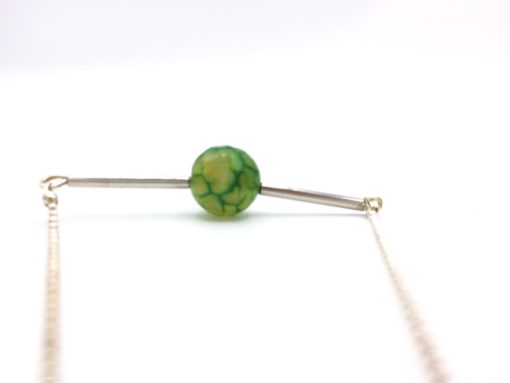 triangle d'or pendants d'oreilles agate verte