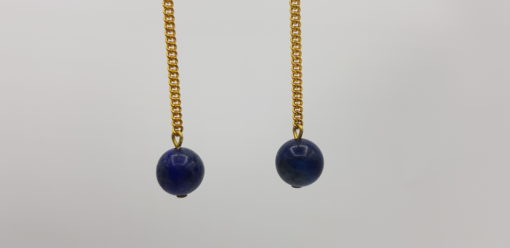 pendant d'oreille lapis lazuli détail