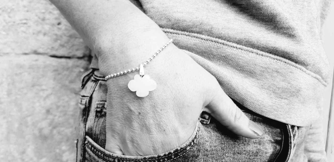 bracelet nuage verre filé à la flamme