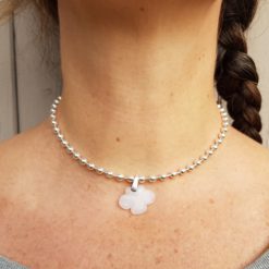 collier nuage verre à la flamme et marseillaise XXL