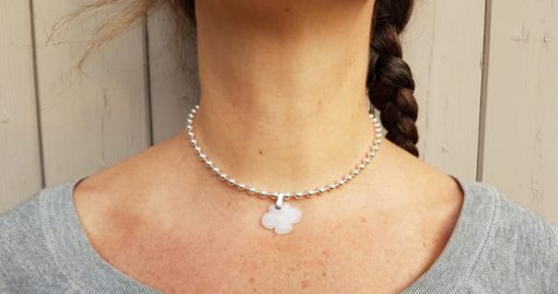 collier nuage verre à la flamme et marseillaise XXL