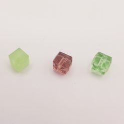 Cristal cube XXL lime vieux rose vert absynthe