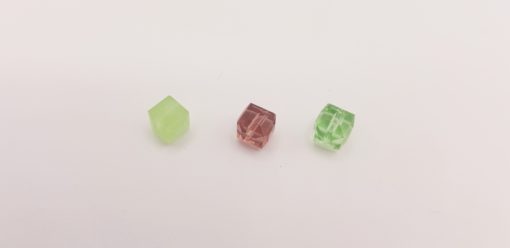 Cristal cube XXL lime vieux rose vert absynthe
