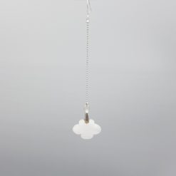 Mono boucle d'oreile nuage argent