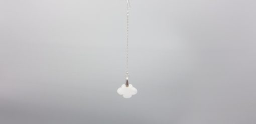 Mono boucle d'oreile nuage argent