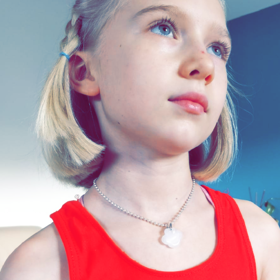 collier nuage filé à la flamme enfant