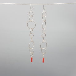 boucles d'oreilles tourbillon corail