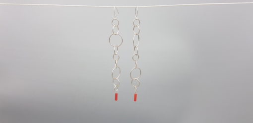 boucles d'oreilles tourbillon corail