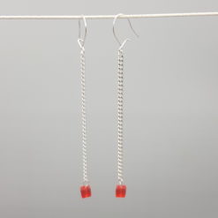 pendants d'oreilles petite planète rouge