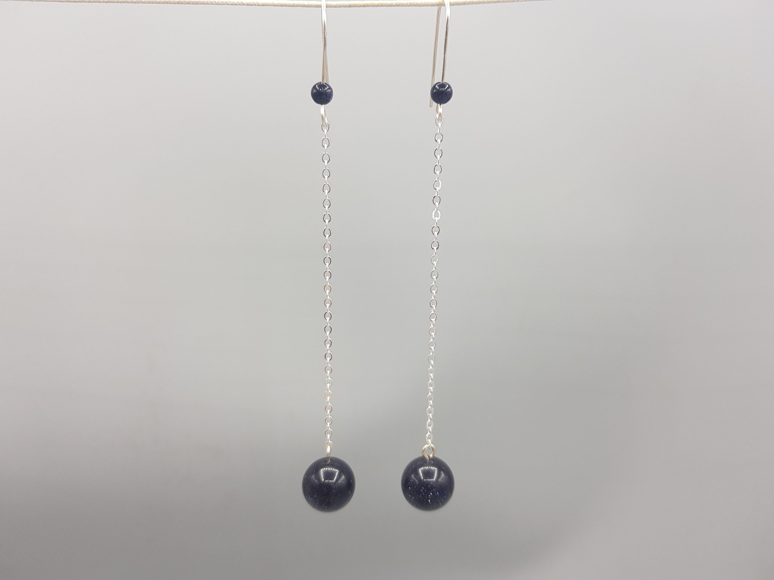 pendants d'oreilles voie lactée blue stone